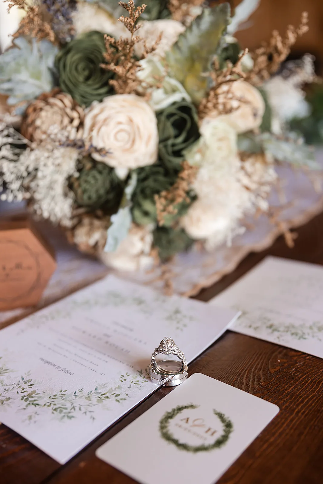 reception decor detail, lantern centerpiece with string lights