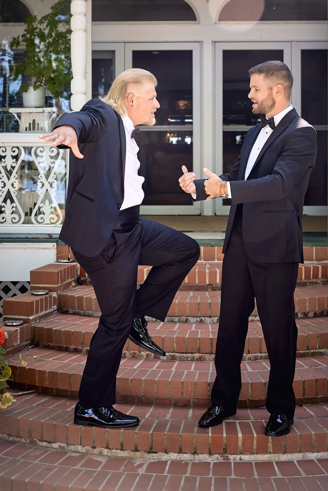 groom close portrait adjusting jacket lapel