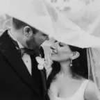 Rubina P. on their wedding day