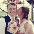 Trey P. on their wedding day