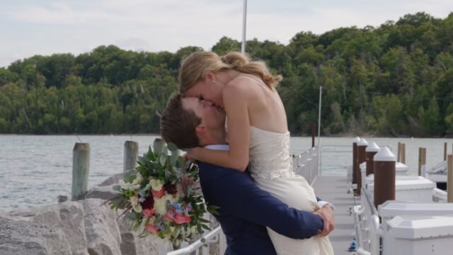 Thank goodness his car broke down. 🚗

Nick and Mattes went to high school together — cross country, summers lifeguarding, years at the same lake house in Charlevoix. Close in every way that mattered. Just never quite there.

Then Colorado. A relationship. An ending. And years of staying in contact from the right amount of distance.

Until his car broke down in Denver and he called the one person he trusted most.

They got dinner. Then he kept passing through. Then he stopped pretending he was just passing through.

Six years later, a dog named Duke, a life in Golden, CO, and a flight back to the lake where it all quietly started.
Mattes wore her mom's dress — married in '85, altered for 2022 by her mom and Nick's cousin. Surrounded by family, bluegrass, a BBQ buffet, and the water they've known their whole lives.

This is their short film.
And it started with a broken-down car.

📍 Sequanota Club — Charlevoix, MI
📸 @vineandframephotography 
💐 @billiesfloral 
💄 @midaybeauty 
🎶 @arkansaucemusic 
#WeddingPotion #WeddingFilm #MichiganWedding #NorthernMichiganWedding #MichiganWeddingVideographer #MichiganBride #CharlevoixMichigan #LakeCharlevoixWedding #SequanotaClub #BluegrassWedding #LakesideWedding #MomsDress #MichiganWeddingVendors