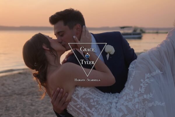 Traverse City wedding videographer captures the joyous reception at Grand Traverse Resort.